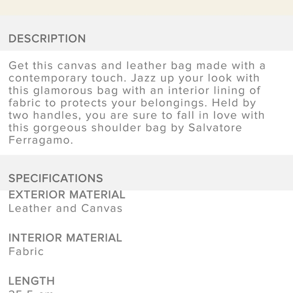 Salvatore ferragamo off-white leather nylon bag - Picture 10 of 11